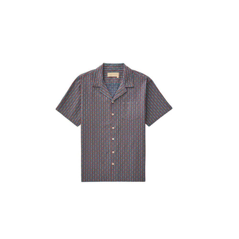 NEW ROAD TO NOWHERE men's fez shirt in sardinia blue